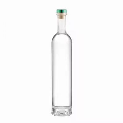 Custom 500ml Frosted Glass Bottle with Cork Seal for Juice Coffee Spirit Tequila Brandy Energy Drinks Rubber Stopper