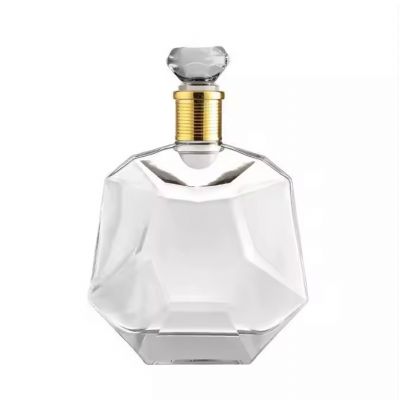 Vodka Rum Gin Tequila Brandy Glass Bottle Empty Glass Packaging Bottle Clear Whisky Glass Bottle