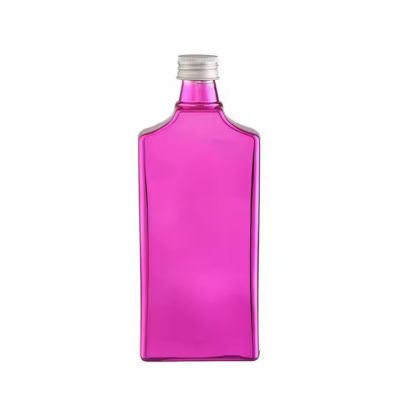 Custom 750ml Pink Electroplated Glass Bottle Manufactured Crystal Beverage Glass Bottles