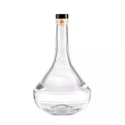 Large Capacity Vodka Gin Rum Whisky Tequila Glass Bottle Vodka Gin Rum Whisky Tequila Packaging Bottles with Cork Stopper