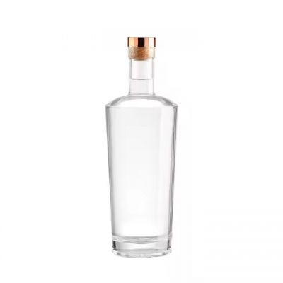 Custom Vodka Whiskey Brandy Rum Empty Bottle Cylindrical Frosted Juice Coffee Spirit Glass Bottle with Lid