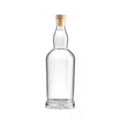 Custom 700ML Whiskey Glass Bottle with Cork Factory Wholesale for Spirits and Liquor