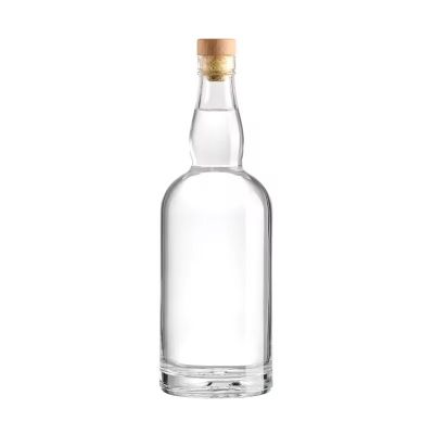 Round Transparent Glass Wine Bottle Empty Crystal Liquor Bottle Whiskey Tequila Brandy Glass Bottle