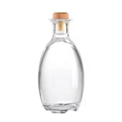 375ml Juice Wine Liquor Glass Bottle Empty Clear Tequila Spirit Alcohol Wine Glass Bottles With Cork