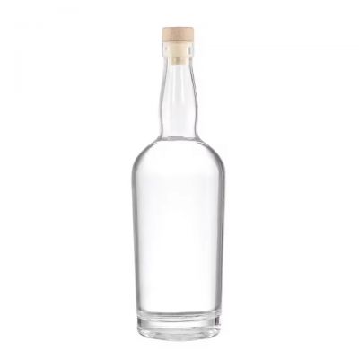 Hot Sale Empty Clear Glass Vodka Whiskey Bottles 700ml 750ml Super Flint Glass Liquor Spirit Bottles With Cork