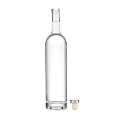 Customized Extra Flint Empty Gin Vodka Bottle Wholesale 1000ml Liquor Bottle Brandy Vodka 375ml Glass Bottles