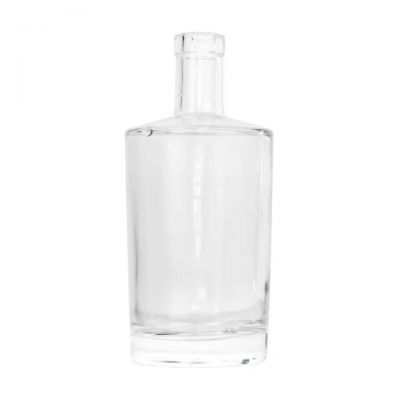 700ml Cylindrical Shape Glass Thin Bottom Bottles 750ml Whiskey Bottle for Liquor Tequila 1L Vodka Glass Bottle 1000ml With Cork