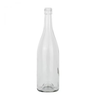 Wholesale 750 ml Burgundy Wine Bottle 750ml Empty Clear Glass Wine Bottles Flint Champagne Bottle