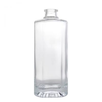 500ml Customized Personalized Uniquely-shaped Thick Bottom Round Vodka Whiskey Blank Spirit Glass Bottle