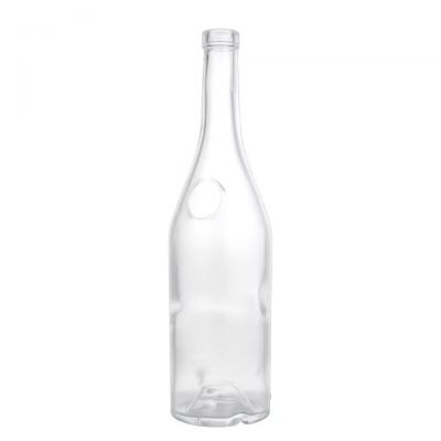 Hot Sell 700ml Round Glass Rum Bottle 70cl Brandy Wine Whiskey Liquid Liquor Alcohol Spirits Glass Bottle Container with Cork