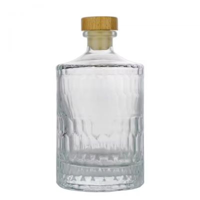 500ml Factory Customized Low-priced Round Cork Cap Thick Bottom Whiskey Vodka Tequila Liquor Glass Bottle With Cork Stopper