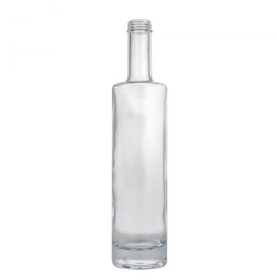 Threaded Silk Mouth Thick Bottom Right Angle Shoulder Glass Bottle Customised Clear Glass Bottle 500ml China Manufacturer