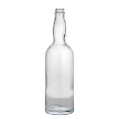 Threaded Silk Mouth Thin Bottom Neck Bulge Glass Bottle 750ml Manufacturer Glass Bottle for Whisky Vodka With Silkscreen