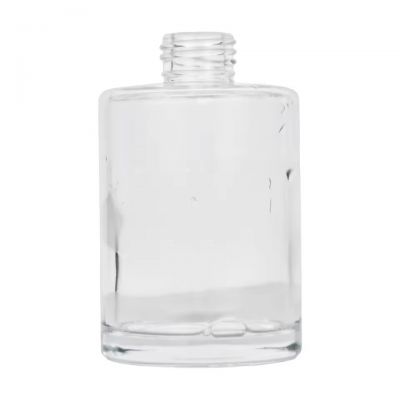 Clear Round Empty 250ml Small Capacity Liquor Beverage Container Whiskey Vodka Glass Bottle with Screw Neck