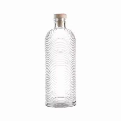 Custom Designed Glass Bottle with Rubber Stopper for Brandy Whisky Vodka Tequila Beverages Manufacturing Screw Cap Seal Included