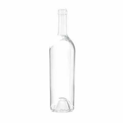 Luxury 200ml 500ml 750ml 1000ml Flint Glass Liquor Bottles with Cork Seal Brush Stopper for Tequila and Brandy