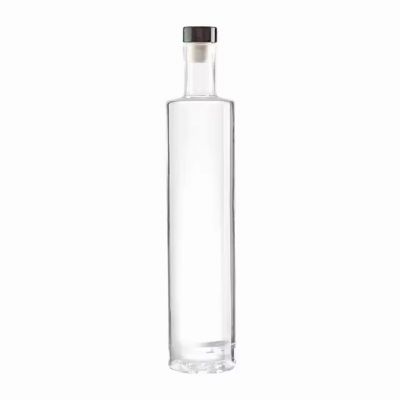 Hot Sale 700ml 750ml Clear Spirit Liquor Glass Bottles Corked Vodka Rum Gin Whiskey Brandy Tequila for Premium Beverages
