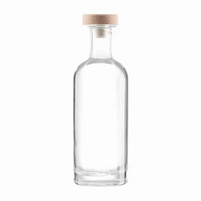Customized 700ML/750ML Glass Bottles with Cork for Gin Brandy Vodka Tequila