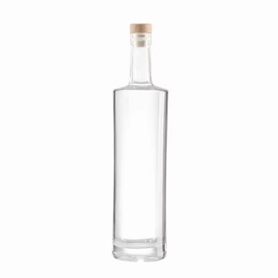 Custom 500ml 750ml 1liter Mineral Glass Soda Water Beverages Bottles with Rubber Stopper for Tequila and Brandy