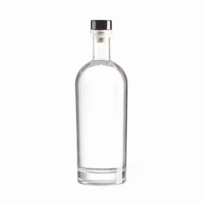 Wholesale Round Glass Bottles and 750ml Capacity for Vodka Tequila Brandy Energy Drinks with Corks