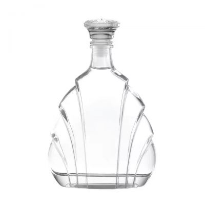 Sustainable 500ml 750ml Custom Shape Glass Wine Liquor Bottles with Cork Sealing for Whisky Vodka Gin Tequila Brandy