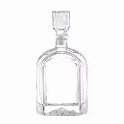 750ml Glass Whisky Bottle with Cork Stopper Rubber Seal for Brandy Other Liquors Storage Versatile Wine Vodka Tequila Holder