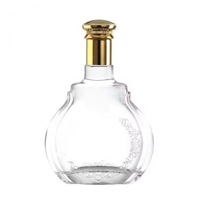 Custom Designed 700ml Cork-Sealed Glass Bottle for Brandy for Tequila As Well