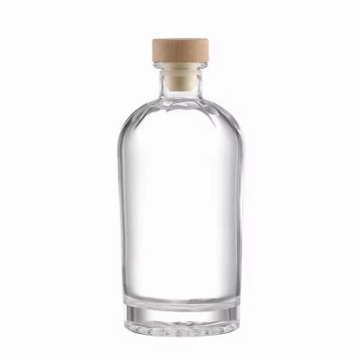 Hot Customized Logo 500ml 750ml Empty Spirit Bottle for Vodka Whiskey Brandy Rum Tequila with Rubber Stopper for Energy Drinks