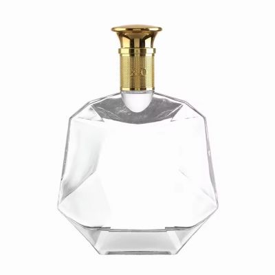 750ml Clear Glass Bottle with Cork for Royal Road Whisky Vodka Rum Gin Tequila Brandy and Energy Drinks Packaging