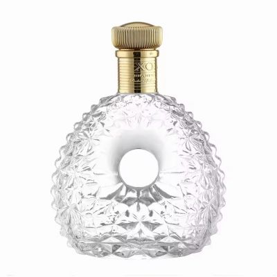 Factory Custom 750ml Empty Glass Container Exotic Liquor Whisky Bottle with Cork Seal for Tequila and Brandy