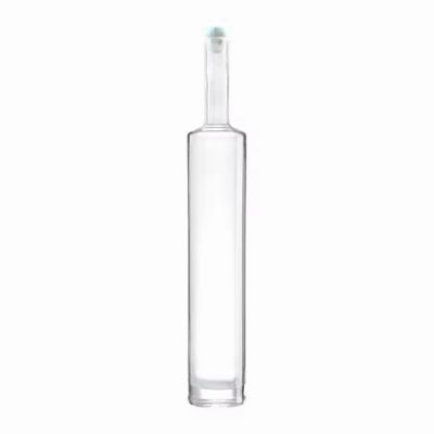 Custom 500ml Glass Bottles Hot Foil Stamping Screw Caps Cork for Beverage Rubber Stoppers for Tequila Brandy 750ml 1 Litter