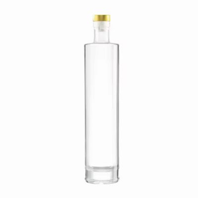 Premium Transparent Glass Bottles for Luxury Brandies Like Whiskey Rum Gin Tequila in Customized Sizes 350ml 500ml 700ml 750ml