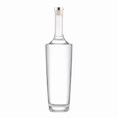 Custom Label Lola 700ml Glass Decanter for Whisky Tequila Brandy-Empty Flint Bottle with Cork Sealing