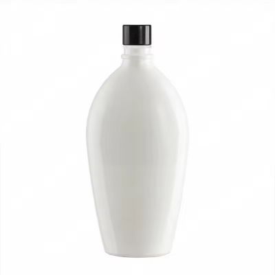 Wholesale White Matte Glossy Coating Spirits 750ml Vodka Gin Rum Tequila Logo Decal 750ml Glass Liquor Bottle