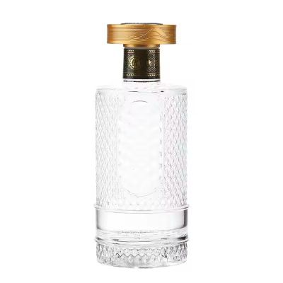 Empty Spirit Vodka Gin Rum Storage Bottle 200ml 750ml Wine Glass Bottles with Cap