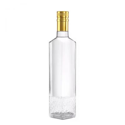 Accept Custom Logo 500ml 750ml Spirits Tequila Vodka Brandy Whisky Rum Gin Liquor Glass Alcohol Bottle for Distillery