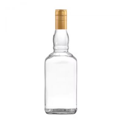 500ml 750 ml Super Flint Empty Whisky Cylindrical Vodka Liquor Spirits Transparent Bottles with Cork