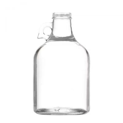 OEM ODM Service 750ml Big Volume Empty Super Flint Spirits Whiskey Tequila Glass Wine Bottle With Handle