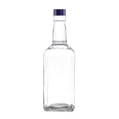 Factory Direct Sale Customized LOGO Packaging Transparent Empty 500ml 750ml Gin Whisky Rum Glass Liquor Bottle