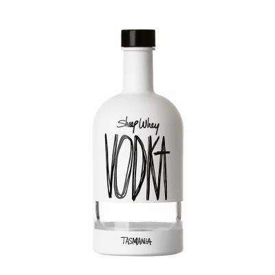 Customizable LOGO Printing White Empty Bottle With Window 500ml 750ml Screw Cap Empty Glass Vodka Bottle