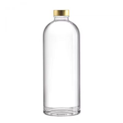 High Quality Empty 500ml 750ml Clear Brandy Whisky Tequila Bottle With Cap