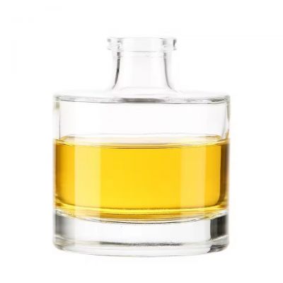 New Design Custom Luxury Fragrance Round Clear Aroma Perfume Reed Diffuser Glass Bottle