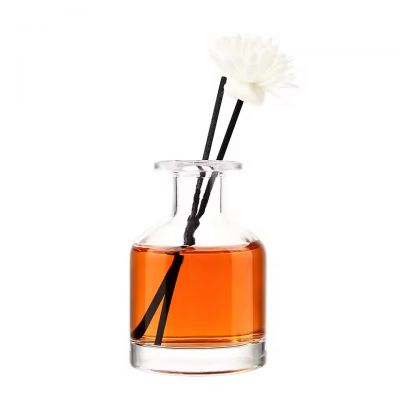 High Quality Luxury Design Clear Empty 20ml 50ml Aromatherapy Glass Bottle Reed Diffuser with Lid