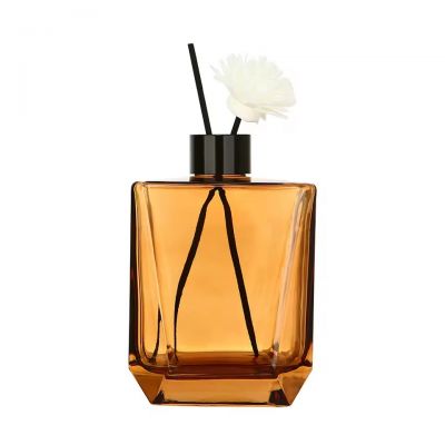 Wholesale 20ml 30ml 100ml Flat Square Amber Empty Aromatherapy Essential Oil Perfume Reed Diffuser Glass Bottle