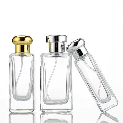 Wholesale Glass Packaging Empty Perfume Bottle 30ml 50ml 100ml Empty Clear Unique Shaped Glass Perfume Bottle