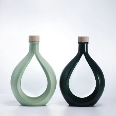 Customizable 500/1000ml Glass Bottles for Juice Beverage Yogurt Coffee Milk Cola Green Olive Oil Tequila Energy Drinks Cork