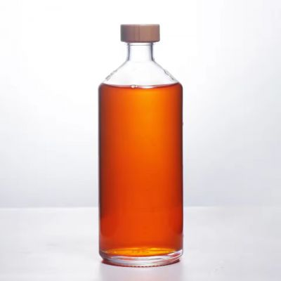 Eco-Friendly 750ml Glass Wine Bottle Cork Stopper for Home Bar Parties Plastic Screw Cap Clear Transparent Liquor Wine Bottle