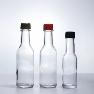 Mengsha 80ml 100ml 150ml 250ml Glass Wine Bottle Small Cylinder Shape with Screw Cap for Ketchup Seasoning Fruit Juice Drinks