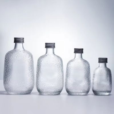 Wholesale Empty Glass Beverage Bottles Screen Printing Customizable Colors Logos Screw Cap for Wine Tequila More