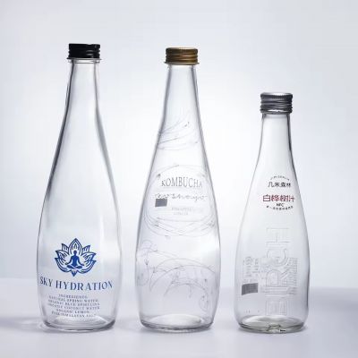 Empty Custom Glass Bottle for Mineral Water Tea Coffee & Tequila with Hot Stamping Rubber Stopper Custom Color Logo-Best-Selling